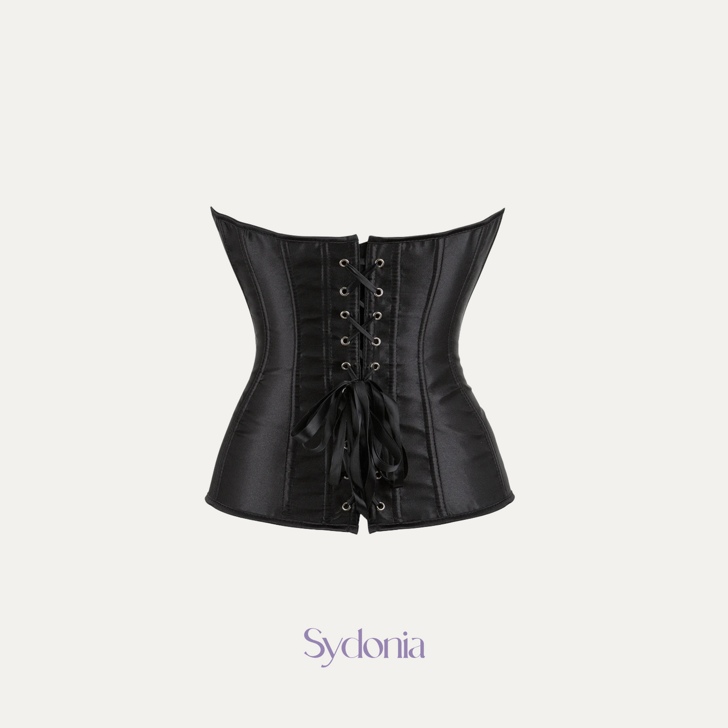 Overbust Satin Corset Negro
