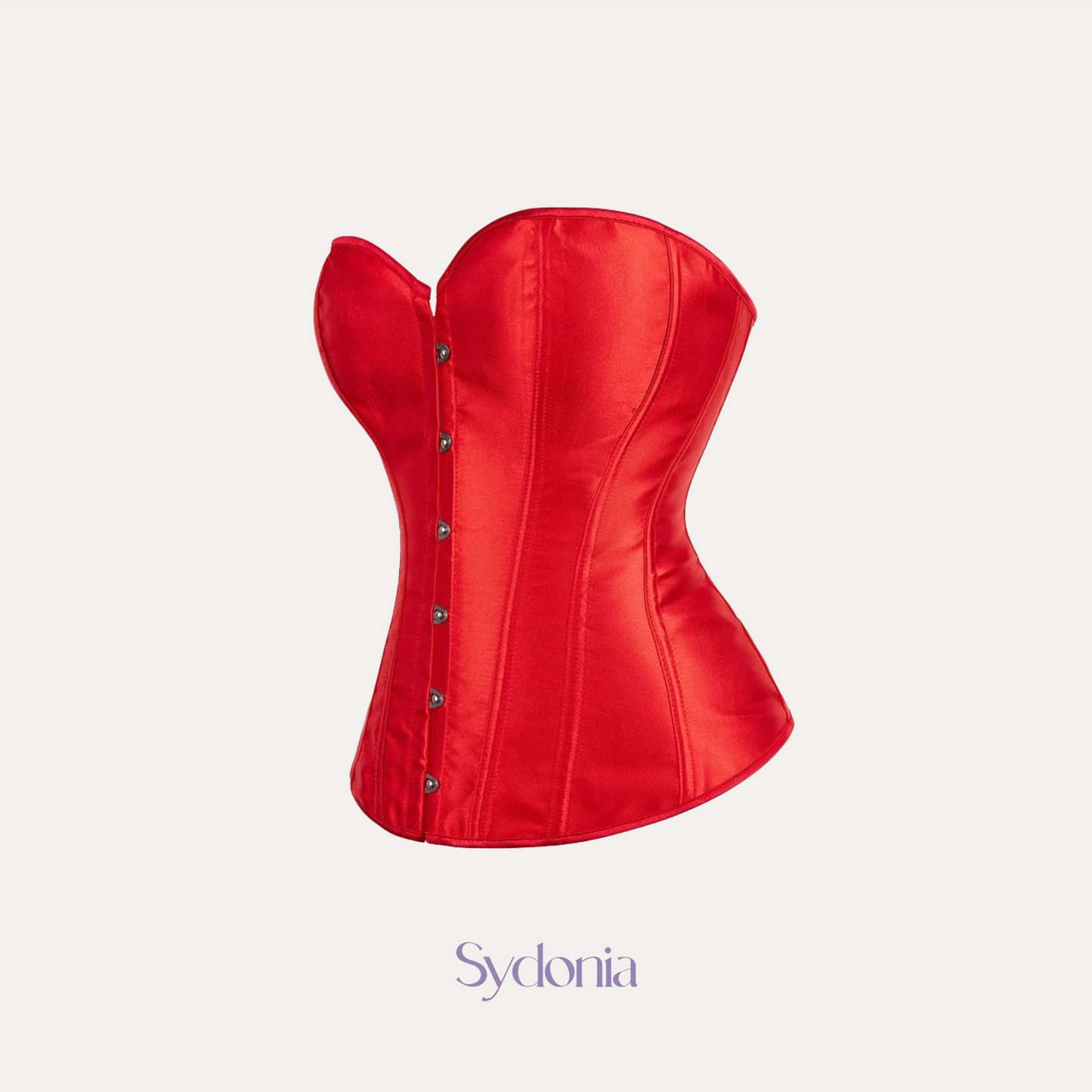 Overbust Satin Corset Rojo