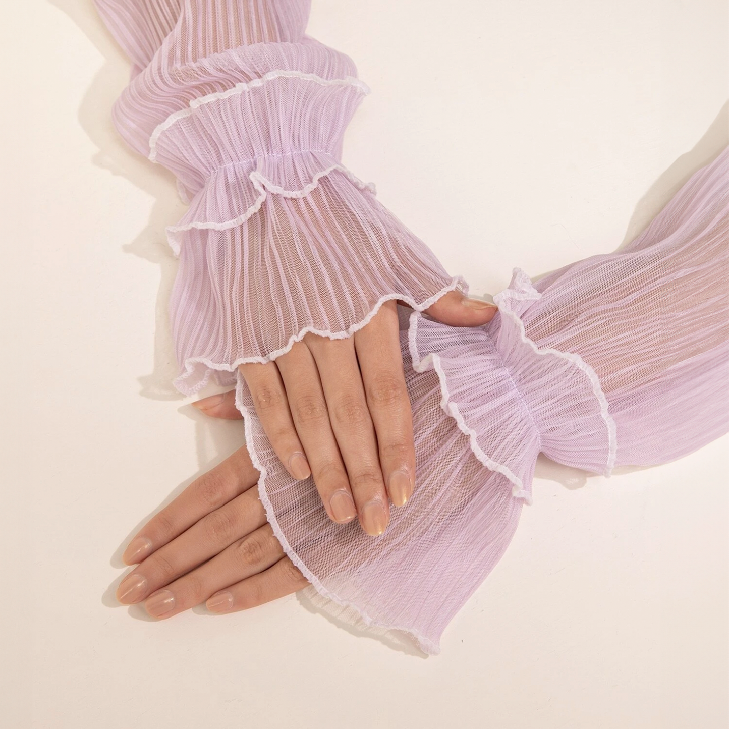 Mangas Fruncidas Lilas