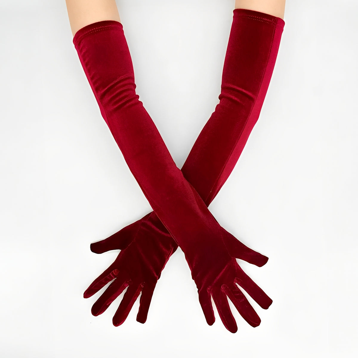 Guantes Velvet Terciopelo Rojo Vino