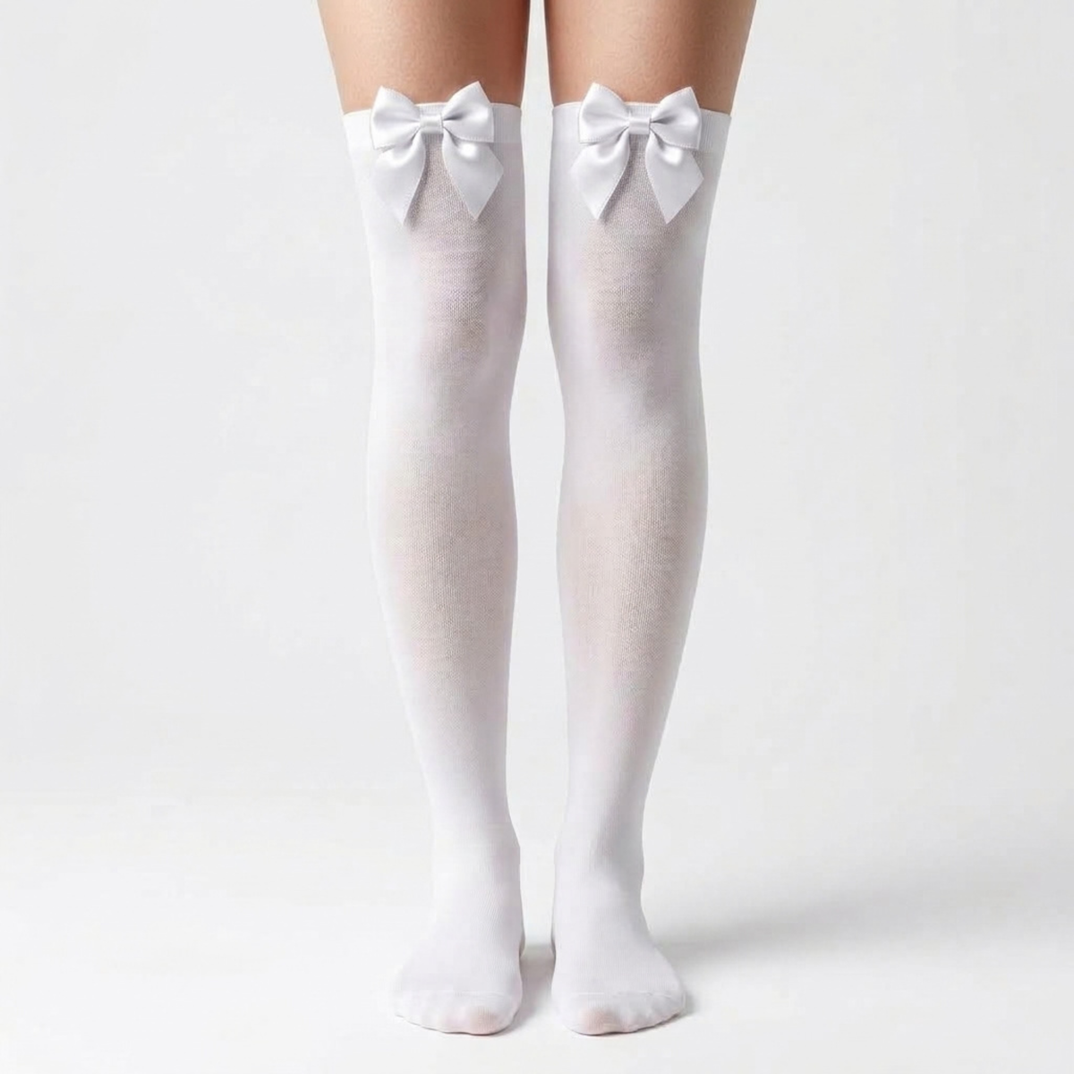Medias Blancas con Lazo | 4 Colores