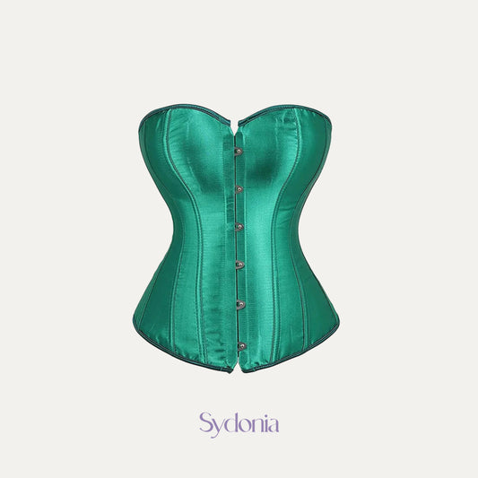 Overbust Satin Corset Verde