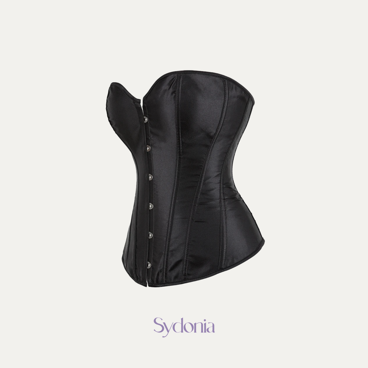 Overbust Satin Corset Negro