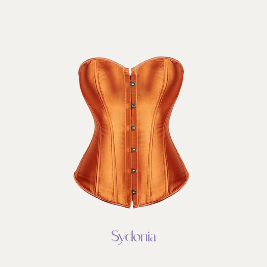 Overbust Satin Corset Anaranjado