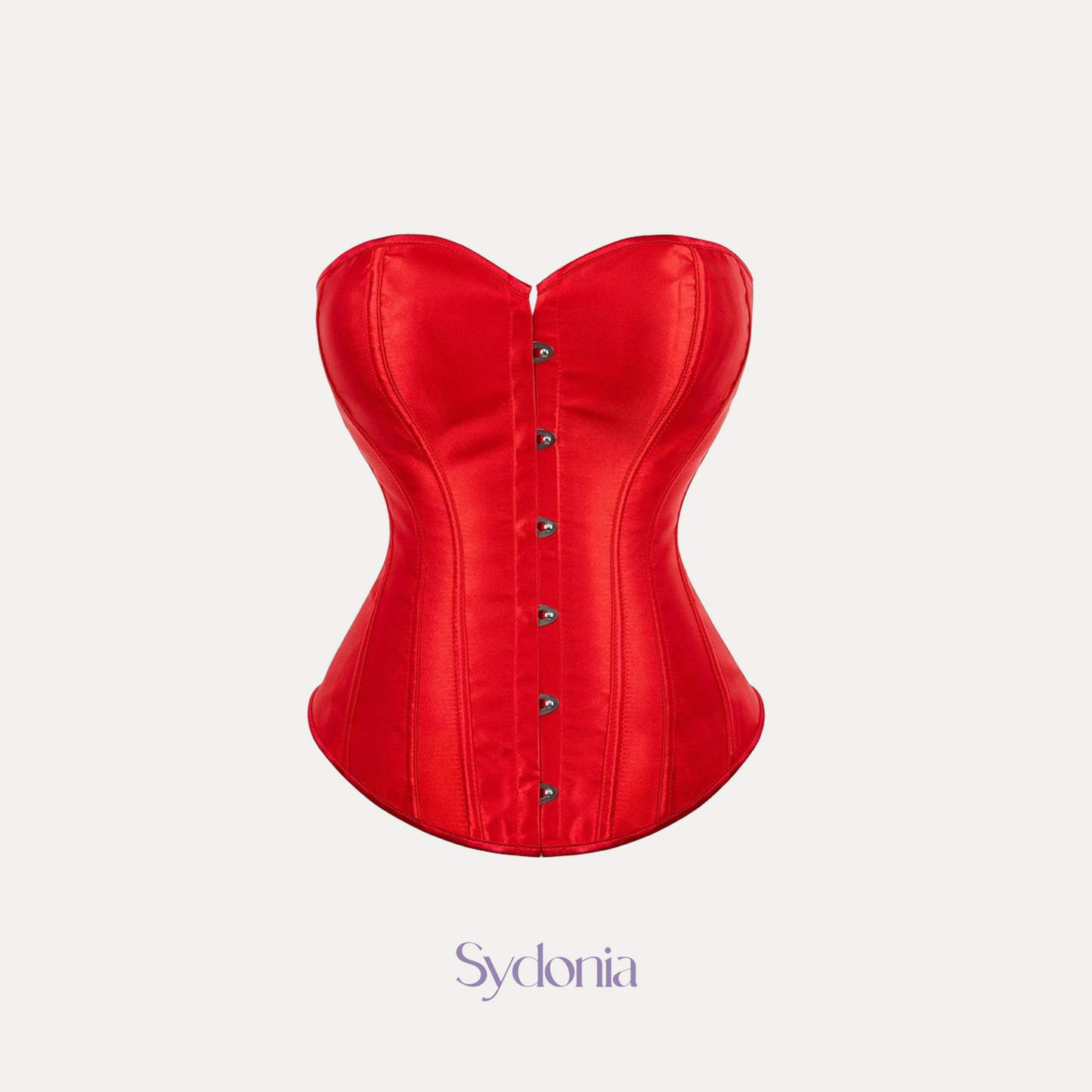 Overbust Satin Corset Rojo