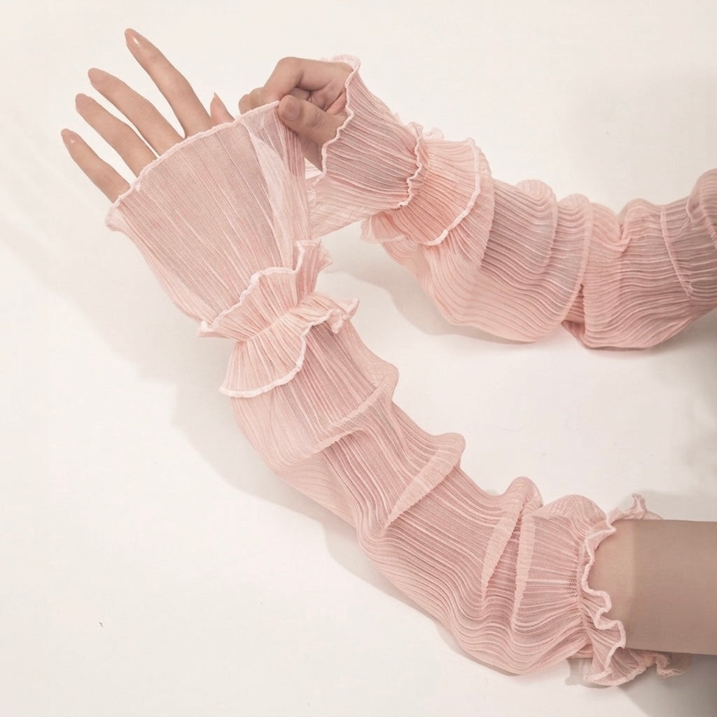 Mangas Fruncidas Melón Rosa