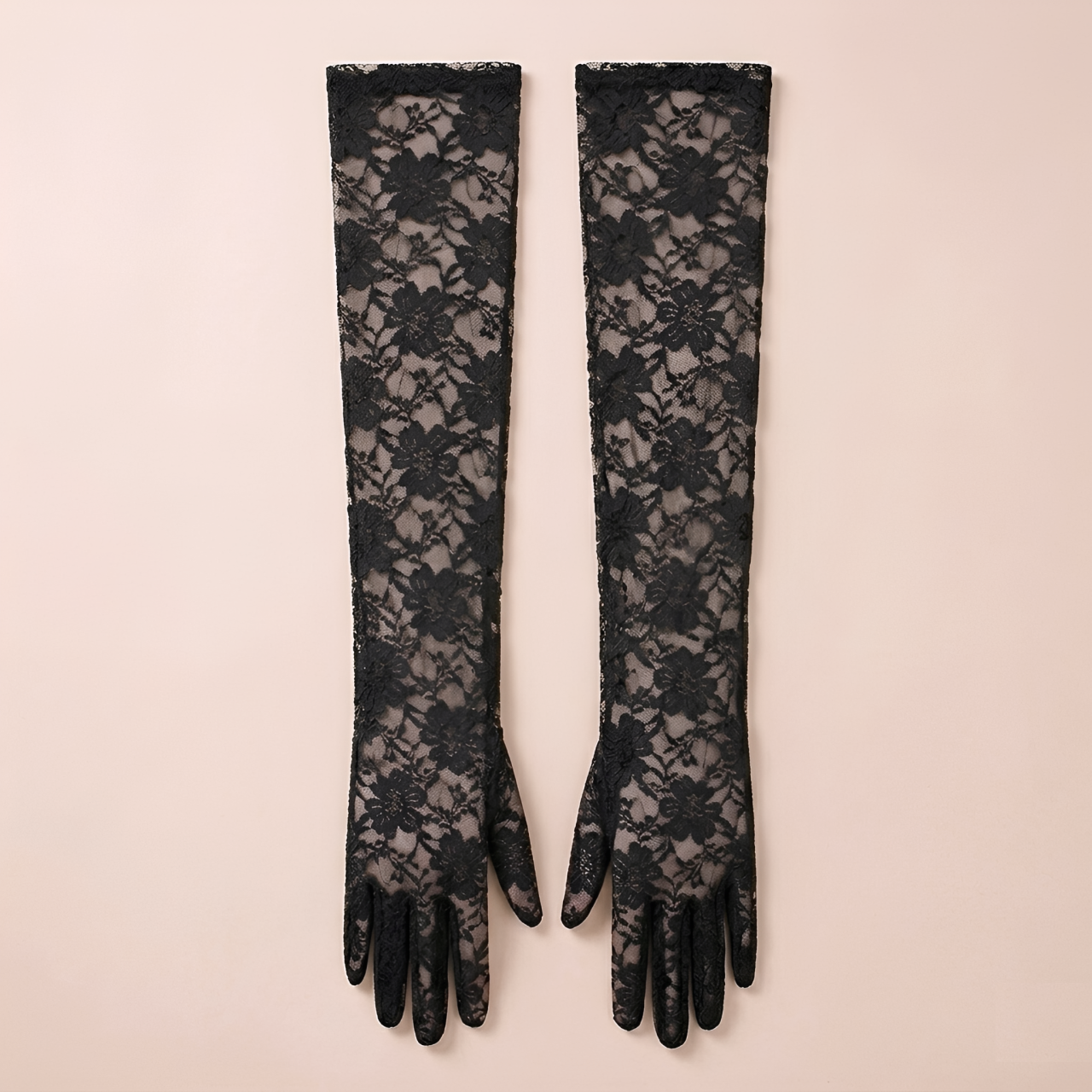 Guantes de Encaje Negros