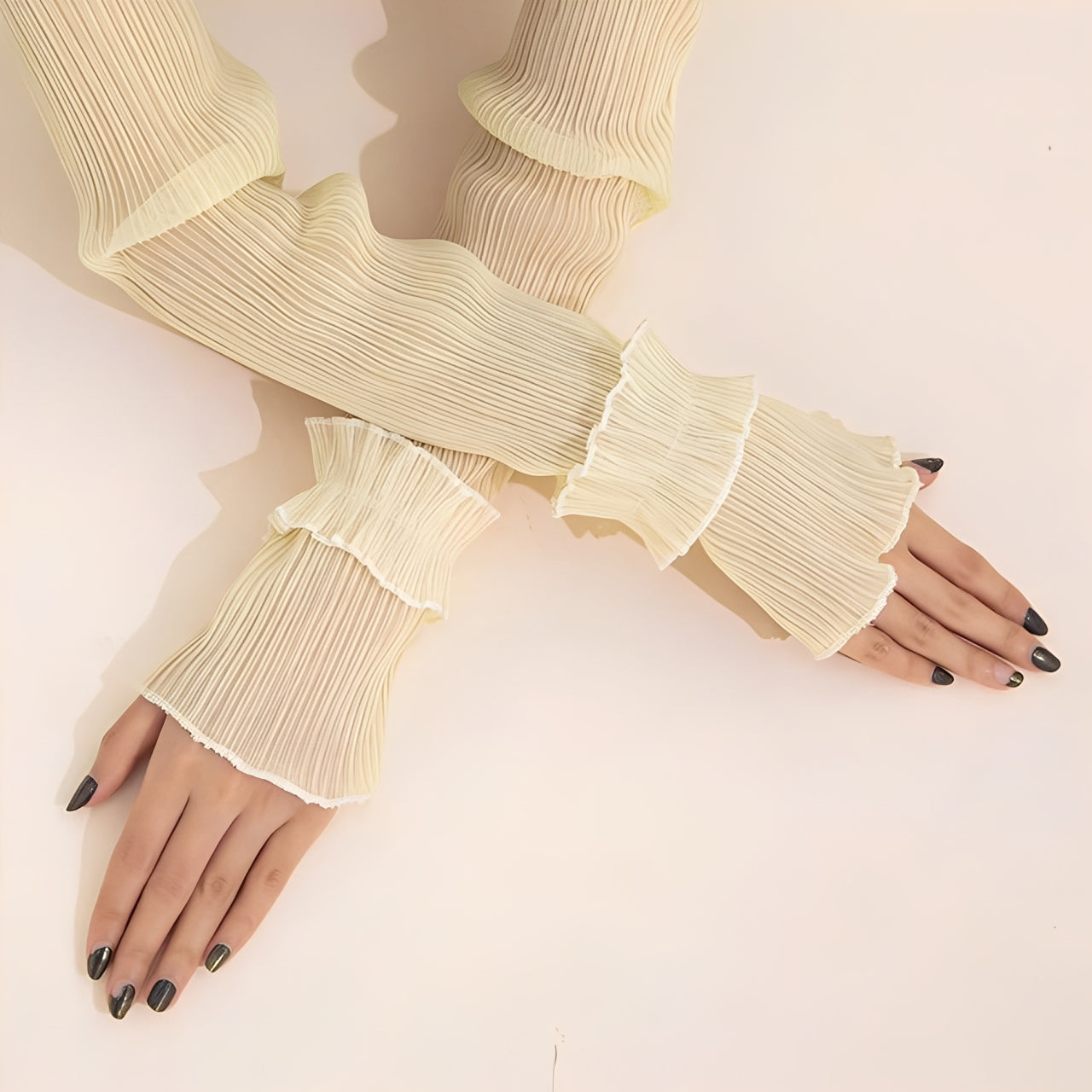 Mangas Fruncidas Amarillas