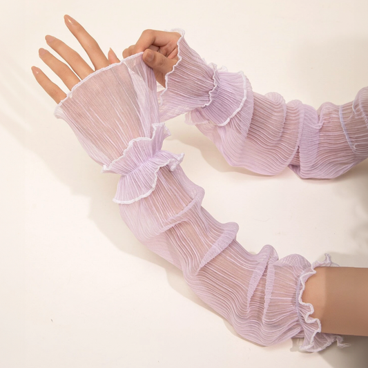 Mangas Fruncidas Lilas