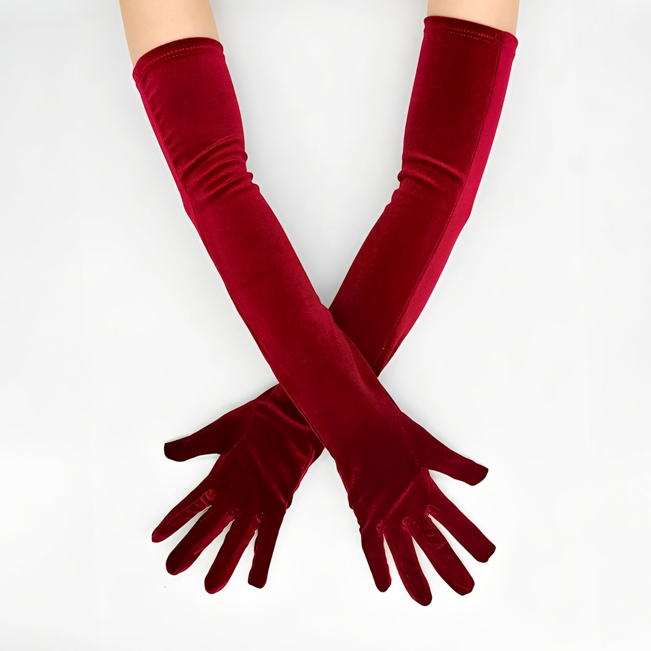 Guantes Velvet Terciopelo Rojo Vino