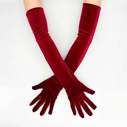 Guantes Velvet Terciopelo Rojo Vino